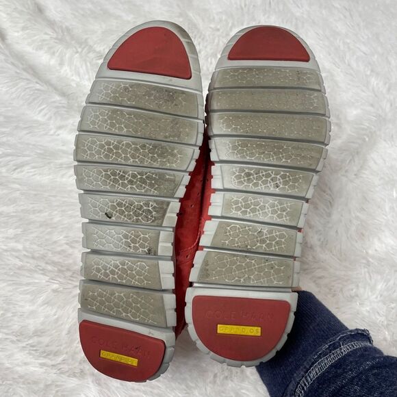 Cole Haan Zerogrand wingtip Oxford women's suede 8.5 B red orange - Picture 7 of 12